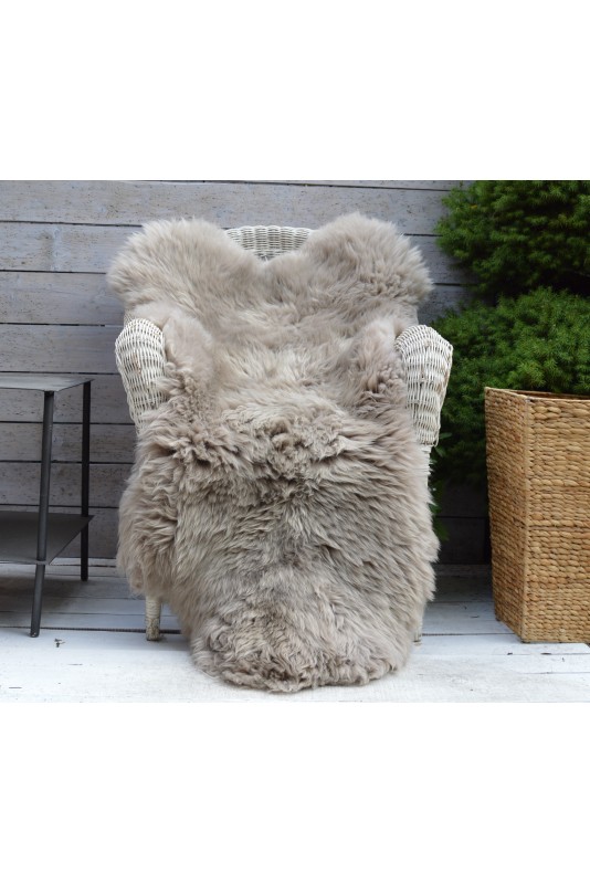 thumbnail interactive-video image 1 of Genuine Icelandic Sheepskin Rug – Cappuccino, 44-48" X 24-28", Modern Luxury Hide Pelt 1 of 6